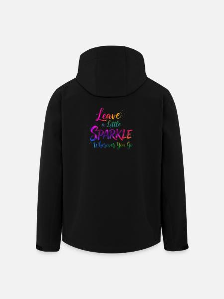 Rainbow Glitter Inspirational Quote Design - Men’s Recycled Softshell Jacket by Stanley/Stella - black