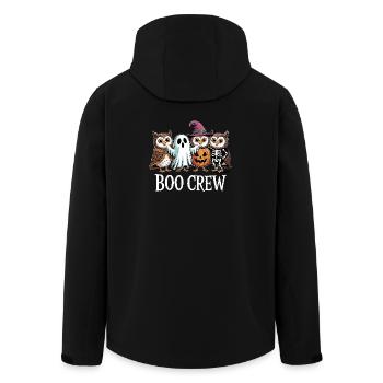 Boo Crew Eulen Geist Kürbis Hexe Skelett Halloween - Recycelte Männer Softshell-Jacke von Stanley/Stella - Schwarz - Hinten - AI Model Male 185 light (185cm)