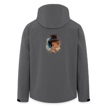 Steampunk Eleganz Damen Design - Recycelte Männer Softshell-Jacke von Stanley/Stella - Schwarz - Hinten - AI Model Male 185 light (185cm)