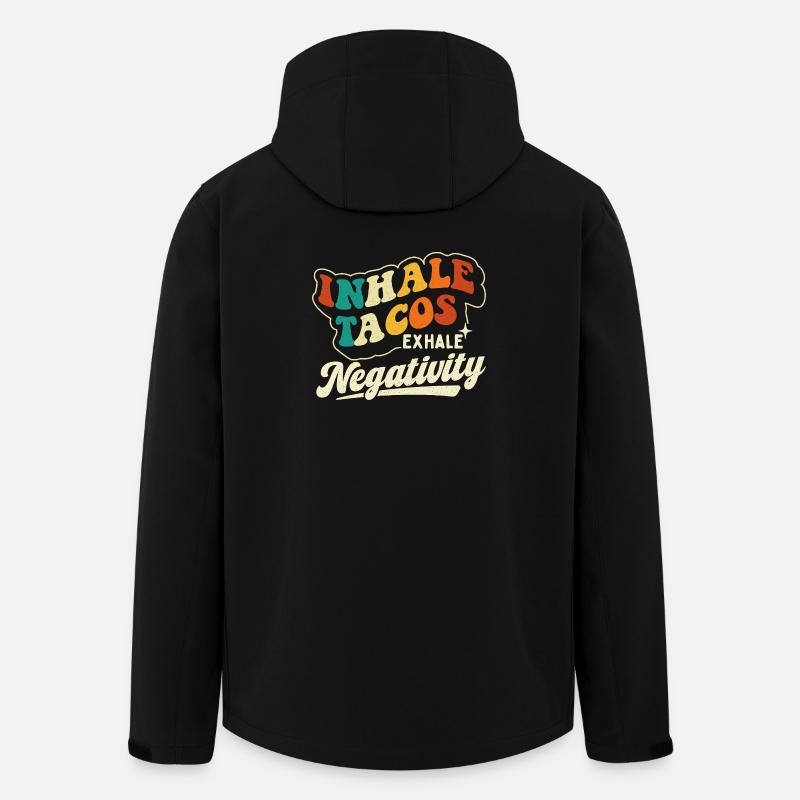 Inhale Tacos Exhale Negativity Quote - Men’s Recycled Softshell Jacket by Stanley/Stella - black