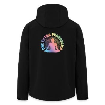 Yoga One Extra Pranayama Funny Yoga - Veste softshell homme en polyester recyclé Stanley/Stella - noir - Dos - AI Model Male 185 light (185cm)