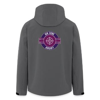 Ich Liebe Airsoft Airsoftspieler Airsofter Spiel - Recycelte Männer Softshell-Jacke von Stanley/Stella - Schwarz - Hinten - AI Model Male 185 light (185cm)