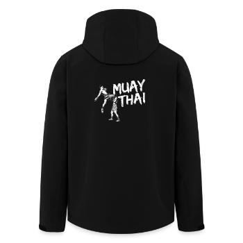 Muay Thai Genou Volant - Veste softshell homme en polyester recyclé Stanley/Stella - noir - Dos - AI Model Male 185 light (185cm)