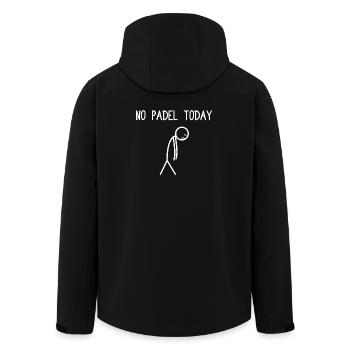 Pas de padel aujourd’hui joueur de padel drôle - Veste softshell homme en polyester recyclé Stanley/Stella - noir - Dos - AI Model Male 185 light (185cm)