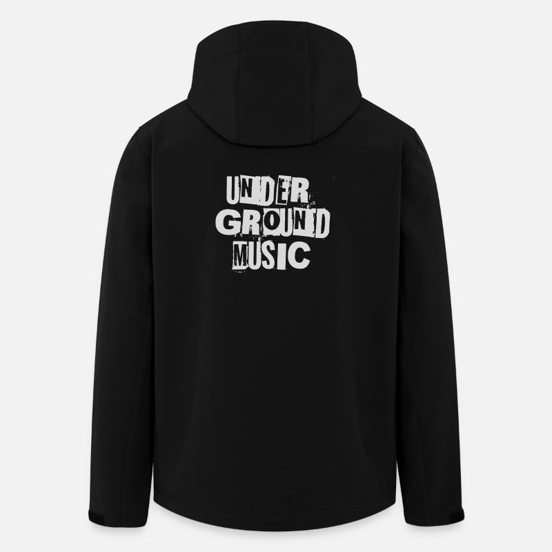 Musique underground Graphique audacieux - Veste softshell homme en polyester recyclé Stanley/Stella - noir