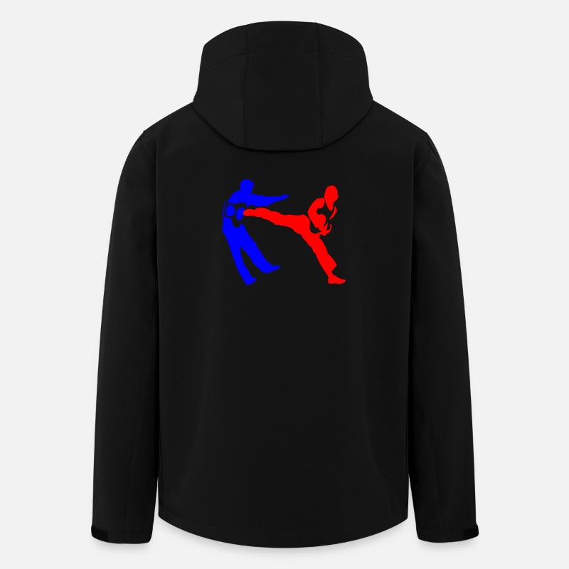 Kämpferische Silhouetten Kontrast - Recycelte Männer Softshell-Jacke von Stanley/Stella - Schwarz