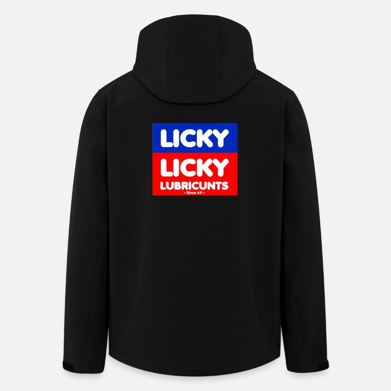 Licky Lubricants Retro Shield - Men’s Recycled Softshell Jacket by Stanley/Stella - black