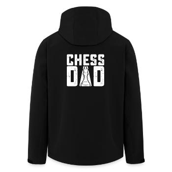 Schach Papa Design Schach Vater - Recycelte Männer Softshell-Jacke von Stanley/Stella - Schwarz - Hinten - AI Model Male 185 light (185cm)
