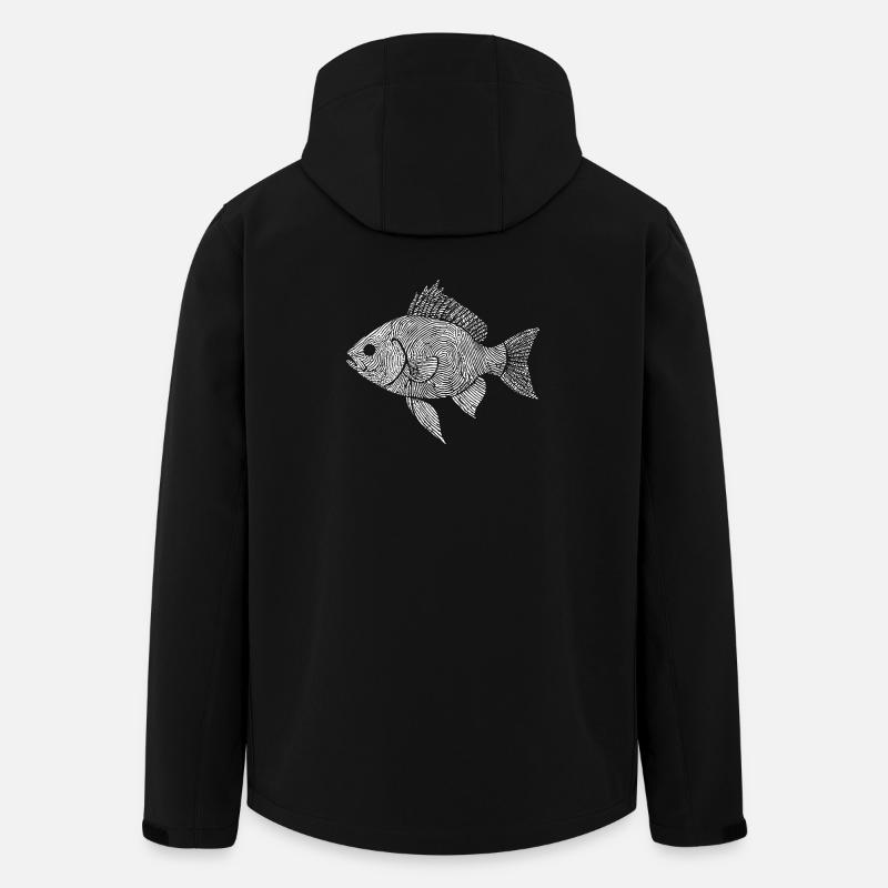 Fishing Lover Artwork - Men’s Recycled Softshell Jacket by Stanley/Stella - black