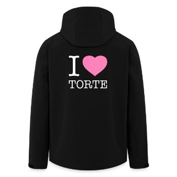 I love Torte - Recycelte Männer Softshell-Jacke von Stanley/Stella - Schwarz - Hinten - AI Model Male 185 light (185cm)