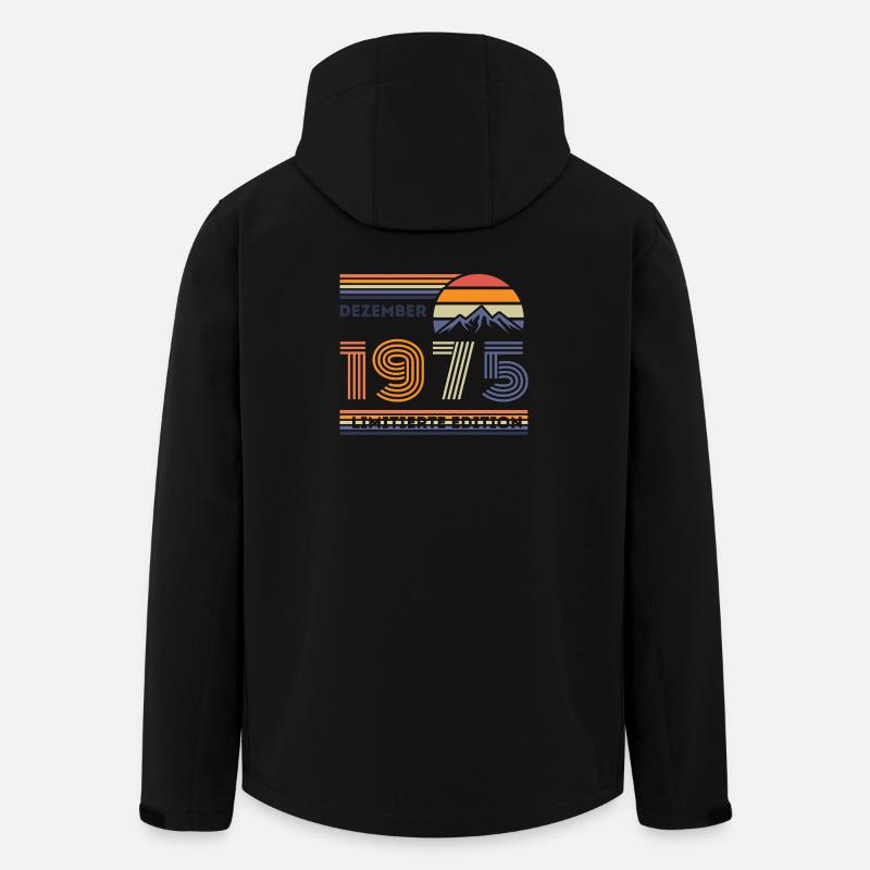 Vintage Geburtstag Limitierte – Dezember 1975 - Recycelte Männer Softshell-Jacke von Stanley/Stella - Schwarz