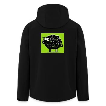Mouton noir - Veste softshell homme en polyester recyclé Stanley/Stella - noir - Dos - AI Model Male 185 light (185cm)