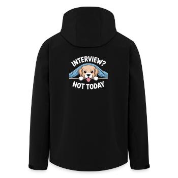 Fauler Labrador, verschlafener Welpe - Recycelte Männer Softshell-Jacke von Stanley/Stella - Schwarz - Hinten - AI Model Male 185 light (185cm)