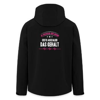 Nurse Gifts Nursing Funny Nurse - Men’s Recycled Softshell Jacket by Stanley/Stella - black - Back - AI Model Male 185 light (185cm)