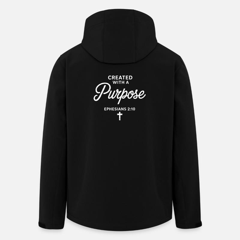 Purposeful Faith Ephesians 2:10 - Men’s Recycled Softshell Jacket by Stanley/Stella - black