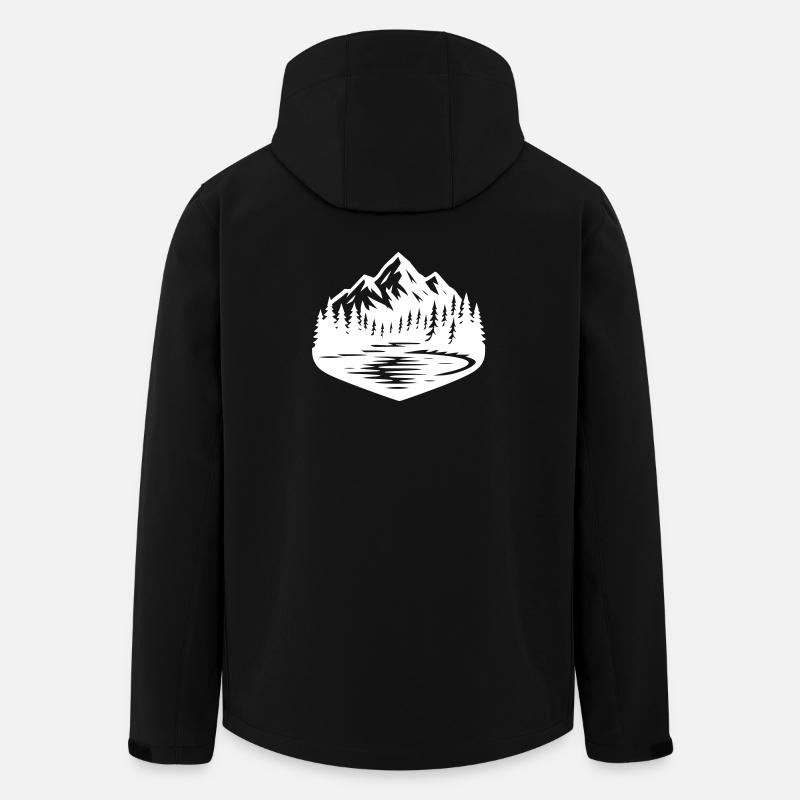 Mountains Landscape Forest - Men’s Recycled Softshell Jacket by Stanley/Stella - black