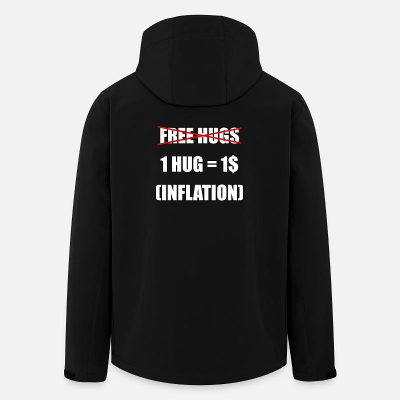 Free Hugs, Inflation-adjusted - Recycelte Männer Softshell-Jacke von Stanley/Stella - Schwarz