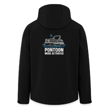  Pontoon Mode Activated Pontonboot Sommer - Recycelte Männer Softshell-Jacke von Stanley/Stella - Schwarz - Hinten - AI Model Male 185 light (185cm)