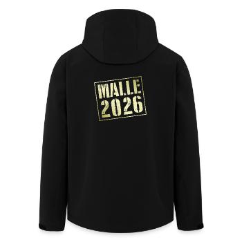 Malle 2026 - Recycelte Männer Softshell-Jacke von Stanley/Stella - Schwarz - Hinten - AI Model Male 185 light (185cm)