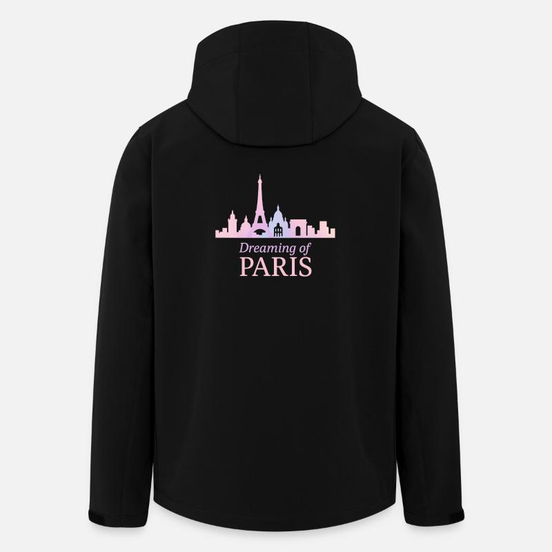 Silhouette du Rêve de Paris - Veste softshell homme en polyester recyclé Stanley/Stella - noir