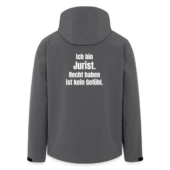 Ich bin Jurist – Recht haben - Recycelte Männer Softshell-Jacke von Stanley/Stella - Anthrazit - Hinten - AI Model Male 185 light (185cm)