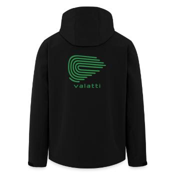 Valatti Green Wave Line Abstract - Recycelte Männer Softshell-Jacke von Stanley/Stella - Schwarz - Hinten - AI Model Male 185 light (185cm)