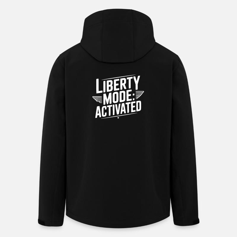 Liberty Mode: Activated - Men’s Recycled Softshell Jacket by Stanley/Stella - black