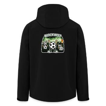 Bloc Ouest | Maillot de supporter de football – Curve & Stade - Veste softshell homme en polyester recyclé Stanley/Stella - noir - Dos - AI Model Male 185 light (185cm)