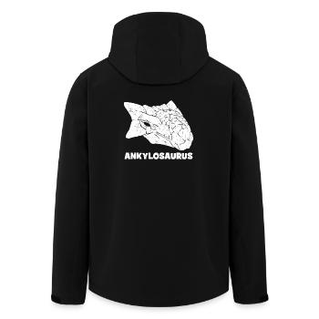 Ankylosaurus Fossil Schädel - Recycelte Männer Softshell-Jacke von Stanley/Stella - Schwarz - Hinten - AI Model Male 185 light (185cm)