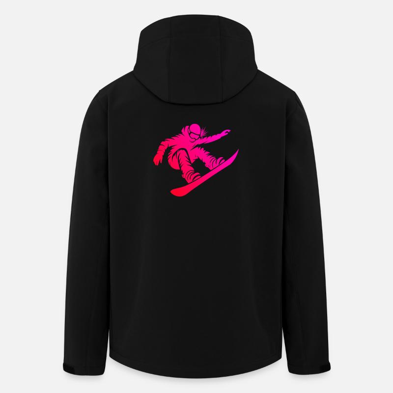 Snowboard Fans aufgepasst schlichtes Statement für - Recycelte Männer Softshell-Jacke von Stanley/Stella - Schwarz
