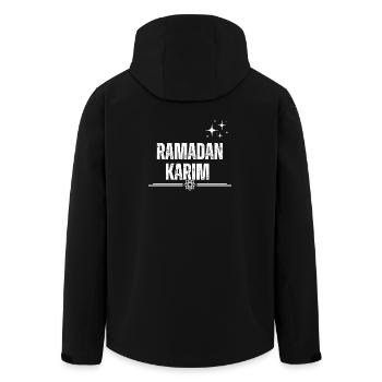 Ramadan Karim Gute Grüße - Recycelte Männer Softshell-Jacke von Stanley/Stella - Schwarz - Hinten - AI Model Male 185 light (185cm)
