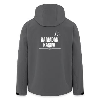 Ramadan Karim Bright Greetings - Men’s Recycled Softshell Jacket by Stanley/Stella - anthracite - Back - AI Model Male 185 light (185cm)