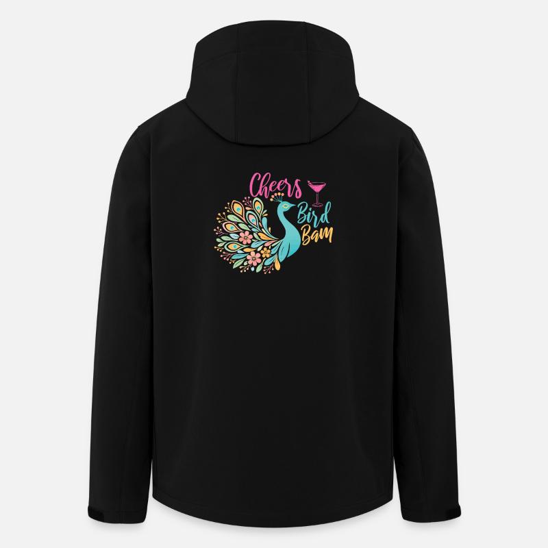Cheers Bird Bam Mahjong Tiles Funny - Men’s Recycled Softshell Jacket by Stanley/Stella - black
