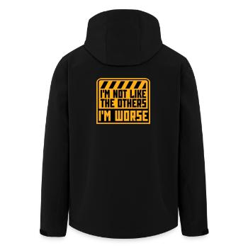 Je ne suis pas comme les autres, je suis pire, sarcasme drôle - Veste softshell homme en polyester recyclé Stanley/Stella - noir - Dos - AI Model Male 185 light (185cm)
