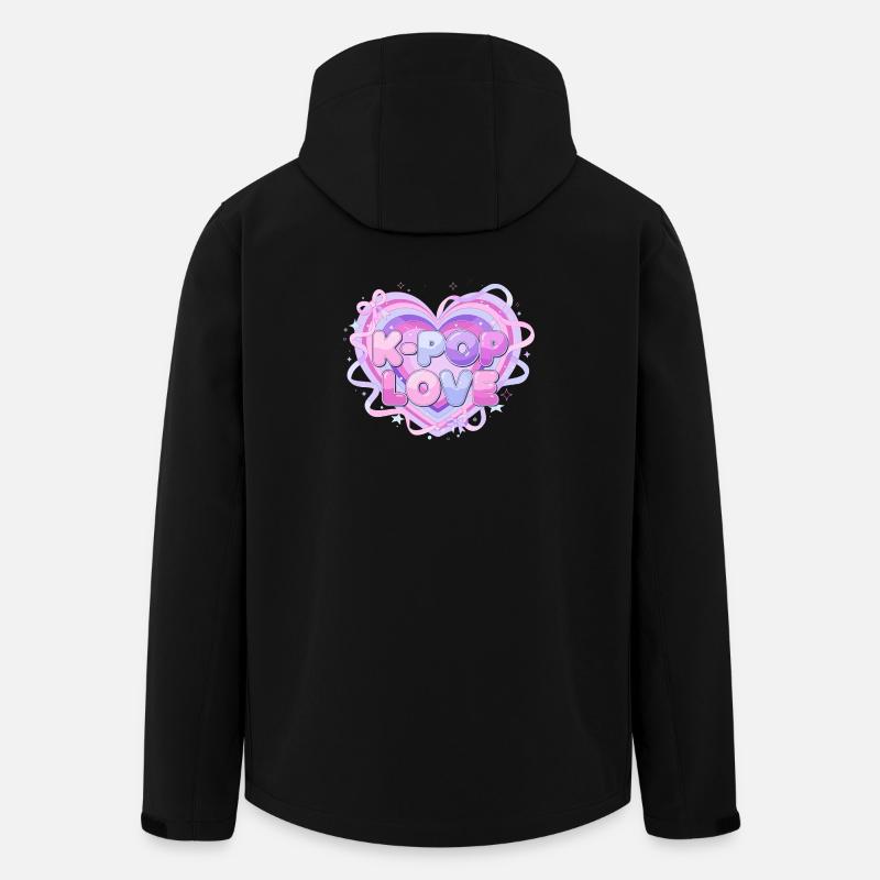 K-Pop Love Herz-Pastell - Recycelte Männer Softshell-Jacke von Stanley/Stella - Schwarz