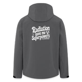 Radiation Gave Me Superpowers - Men’s Recycled Softshell Jacket by Stanley/Stella - black - Back - AI Model Male 185 light (185cm)