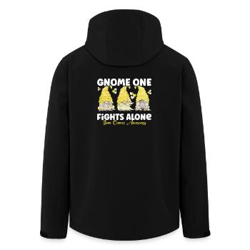 Gnome One fights bone cancer alone - Men’s Recycled Softshell Jacket by Stanley/Stella - black - Back - AI Model Male 185 light (185cm)