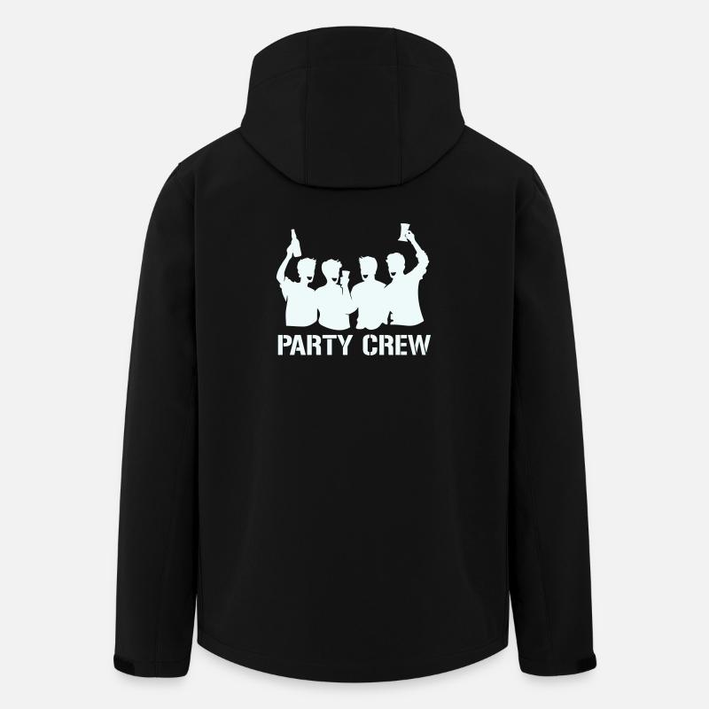 Party Crew Silhouette mit Prosten - Recycelte Männer Softshell-Jacke von Stanley/Stella - Schwarz