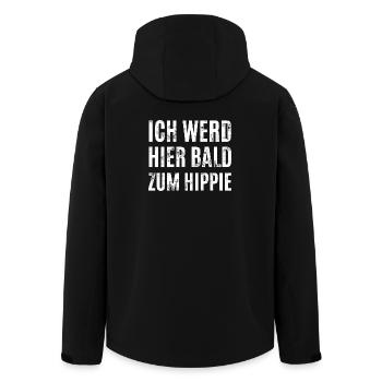 Lustiger Spruch Deutschland - Recycelte Männer Softshell-Jacke von Stanley/Stella - Schwarz - Hinten - AI Model Male 185 light (185cm)