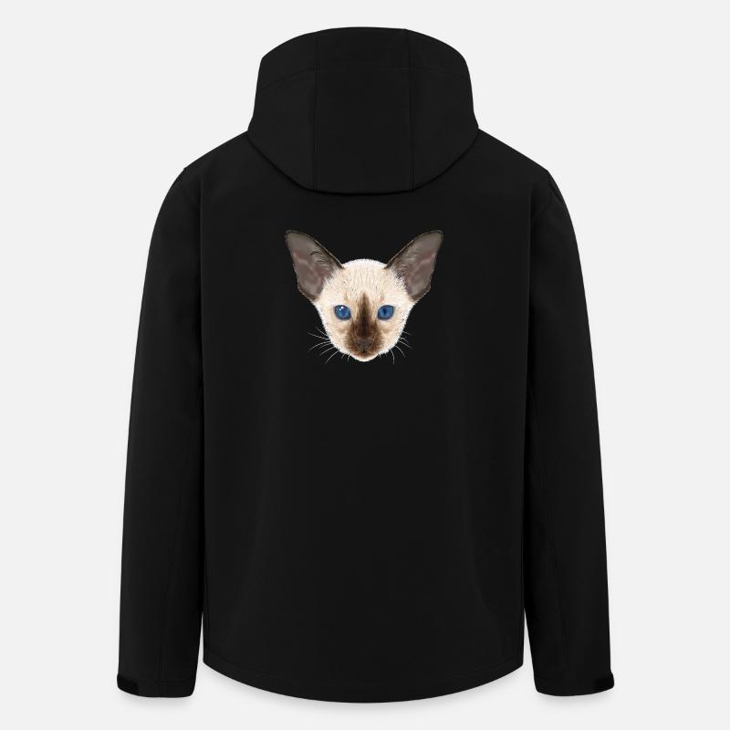 Siamkatze  - Recycelte Männer Softshell-Jacke von Stanley/Stella - Schwarz