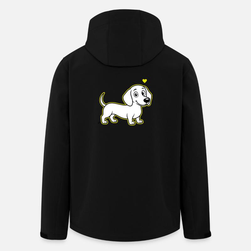 Fritz_the_Sausage_Dog - Veste softshell homme en polyester recyclé Stanley/Stella - noir