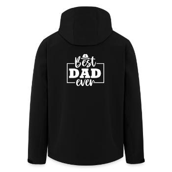 Bester Vater aller Zeiten – Vatertagsgeschenk - Recycelte Männer Softshell-Jacke von Stanley/Stella - Schwarz - Hinten - AI Model Male 185 light (185cm)