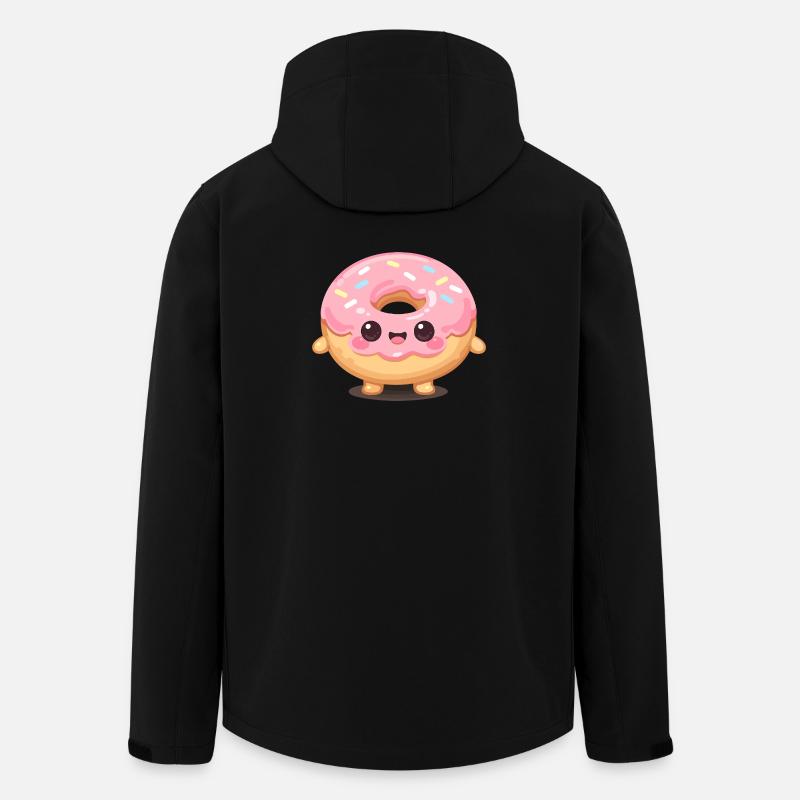 Kawaii Donut Smile - Men’s Recycled Softshell Jacket by Stanley/Stella - black