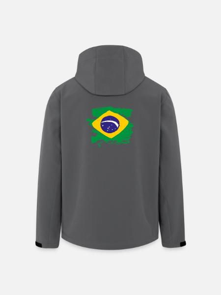 Brazil Flag - Men’s Recycled Softshell Jacket by Stanley/Stella - black