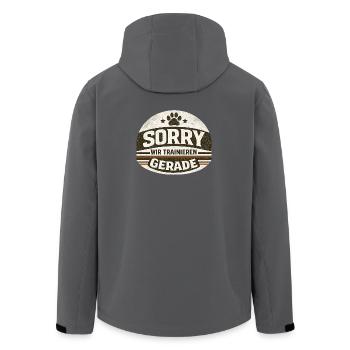 Sorry wir Trainieren gerade  - Recycelte Männer Softshell-Jacke von Stanley/Stella - Anthrazit - Hinten - AI Model Male 185 light (185cm)