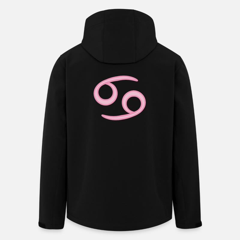 Krebs-Sternzeichen Pastellrosa - Recycelte Männer Softshell-Jacke von Stanley/Stella - Schwarz