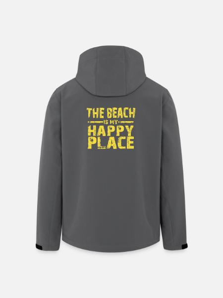 The beach is my happy place - Men’s Recycled Softshell Jacket by Stanley/Stella - black