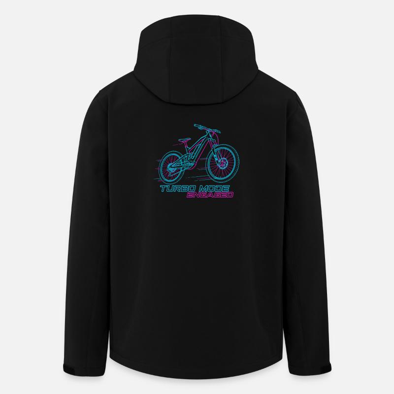Neon Cyberpunk E-MTB Turbo Tee - Men’s Recycled Softshell Jacket by Stanley/Stella - black