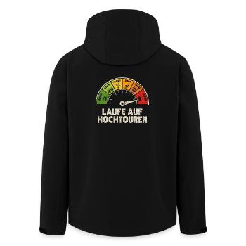 Alkohol Pegel Legende Lustiger Party Spruch - Recycelte Männer Softshell-Jacke von Stanley/Stella - Schwarz - Hinten - AI Model Male 185 light (185cm)