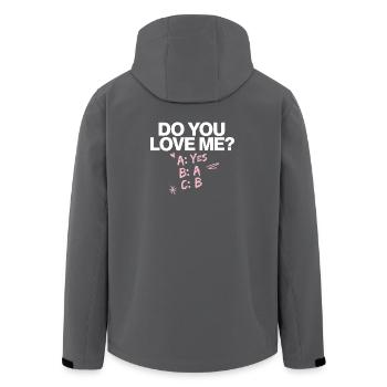 Do You Love Me Relationship Love Couple Love Marriage Couple - Men’s Recycled Softshell Jacket by Stanley/Stella - anthracite - Back - AI Model Male 185 light (185cm)